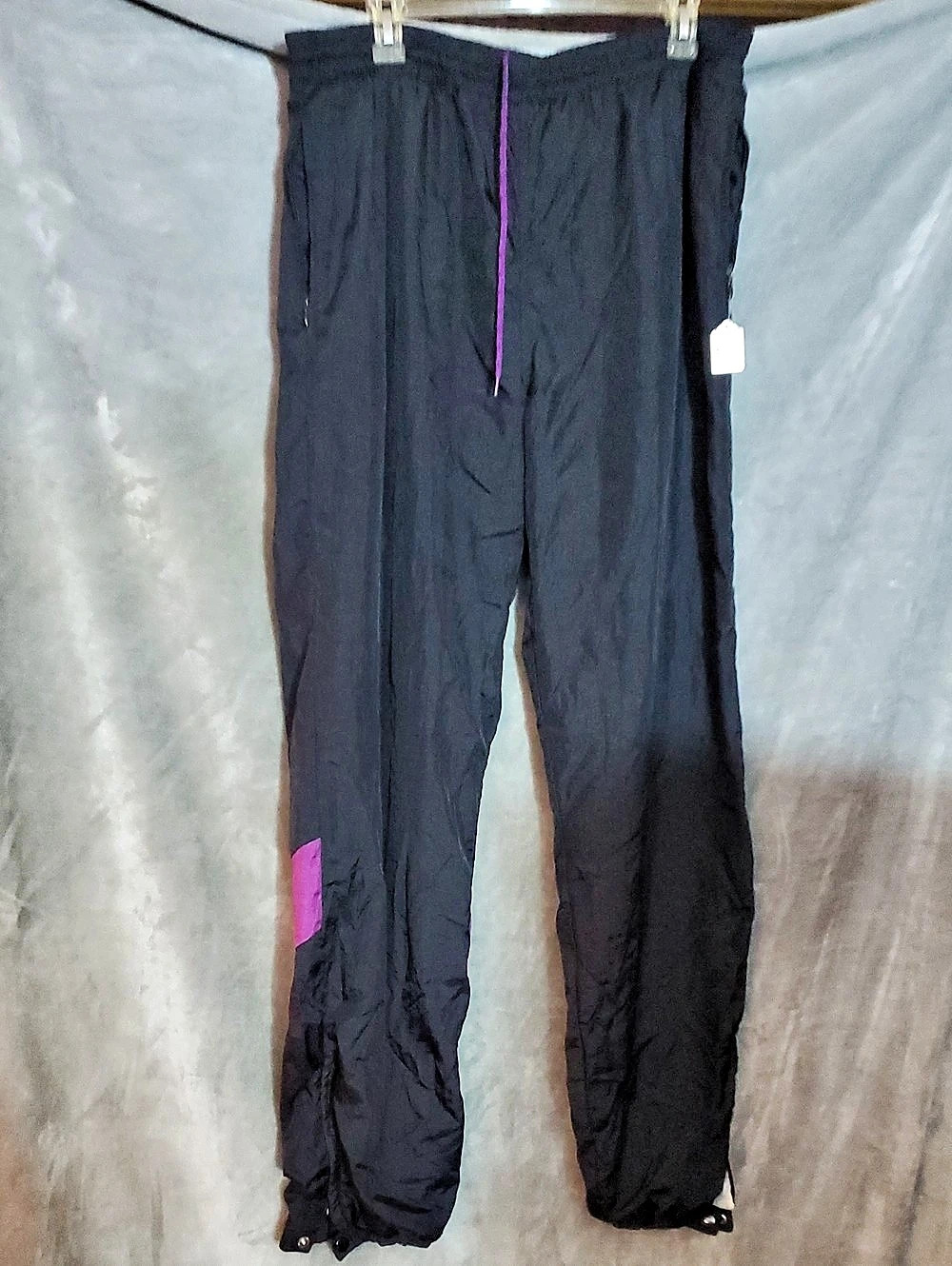 Turning Point Sports Track Pants in Black & Purple NWT